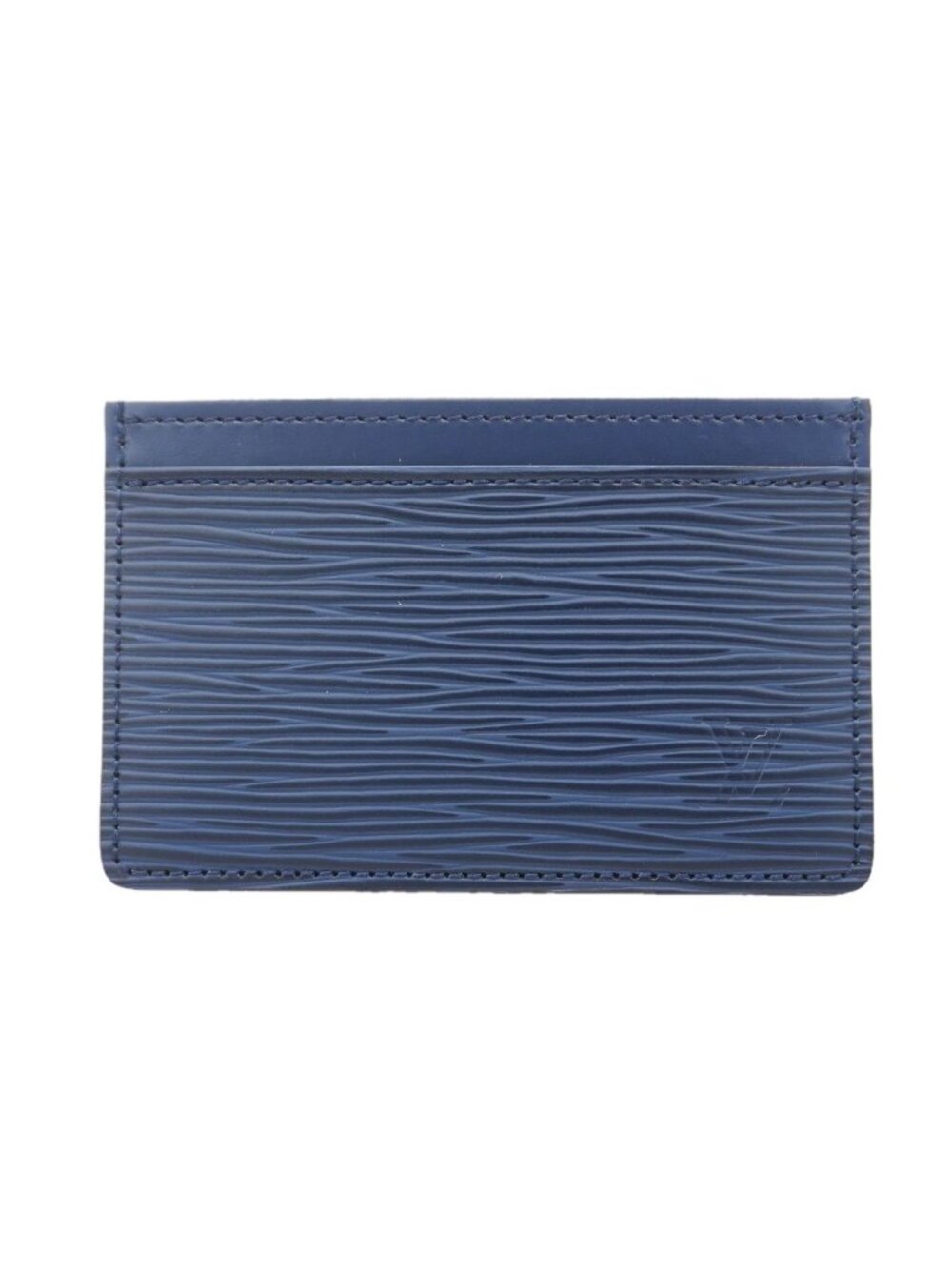 Louis Vuitton Card Case Epi Porte Cartes Simple Indigo Blue